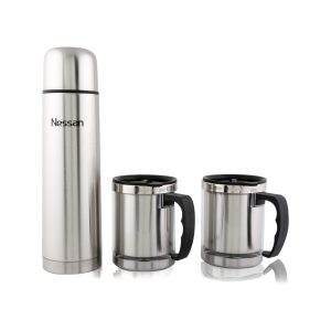 Nessan 1 Liter Flask with 2 Mug Pcs, 350ml (192)