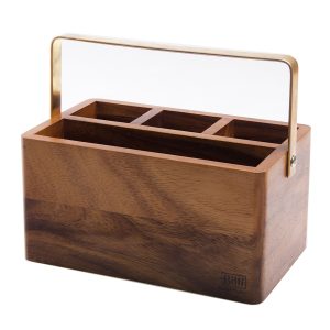 Billi Cutlery Caddy Rectangle Met Handle with Gold (ACA-CGH)
