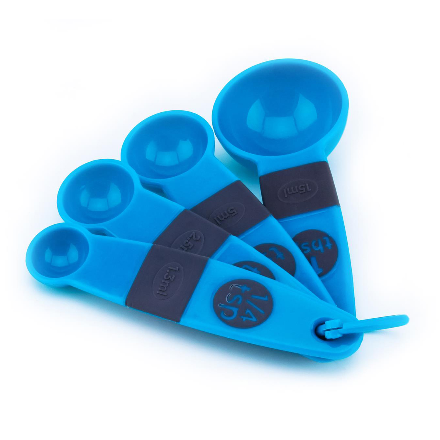 Cuisine Art Acacia Mesuring Spoon Set, 4 Pieces (Blue)