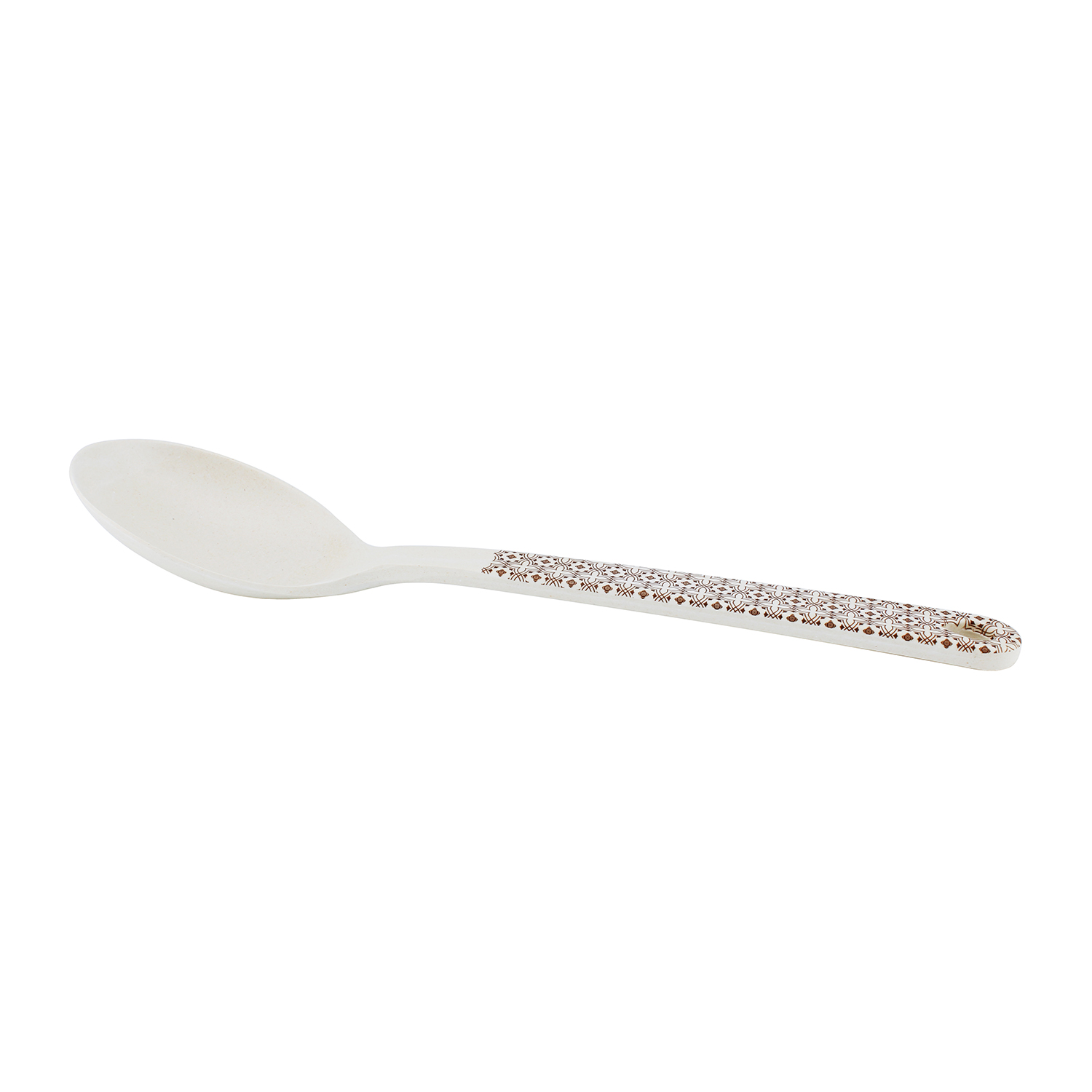 Bd Bamboo Fibre Spoon, Diamond Design (31 x 6.6cm) - Image 2