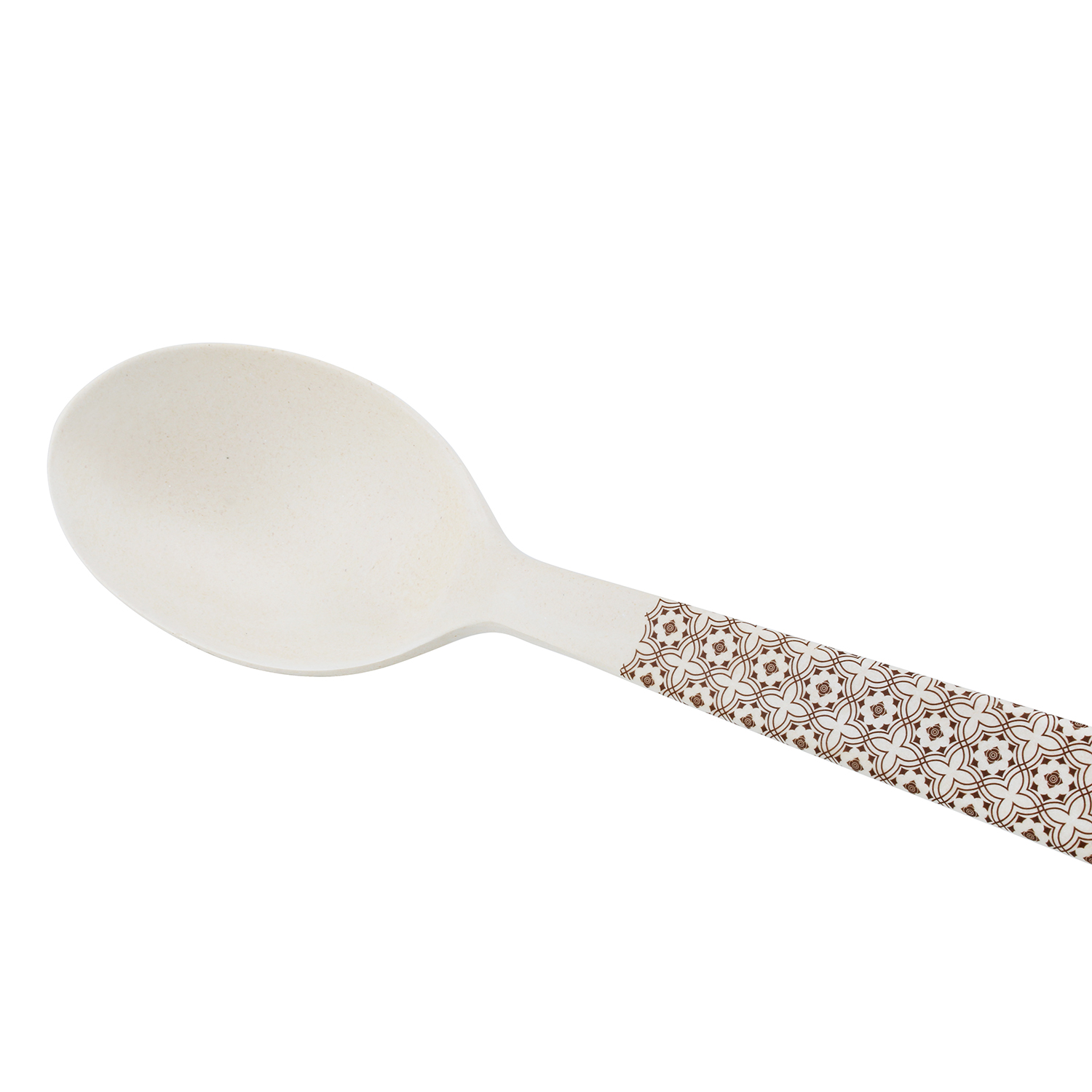 Bd Bamboo Fibre Spoon, Diamond Design (31 x 6.6cm) - Image 3