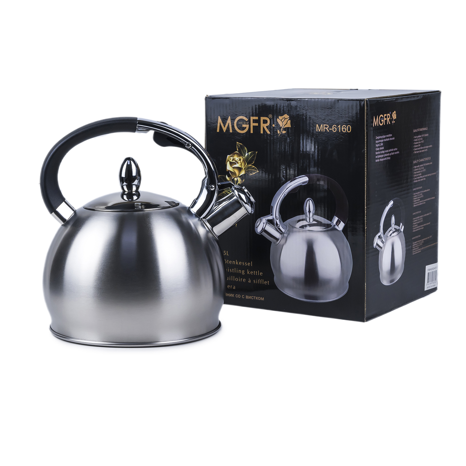 Bd Stainless Steel Whistling Tea Kettle, 2.5 Liters - Image 4