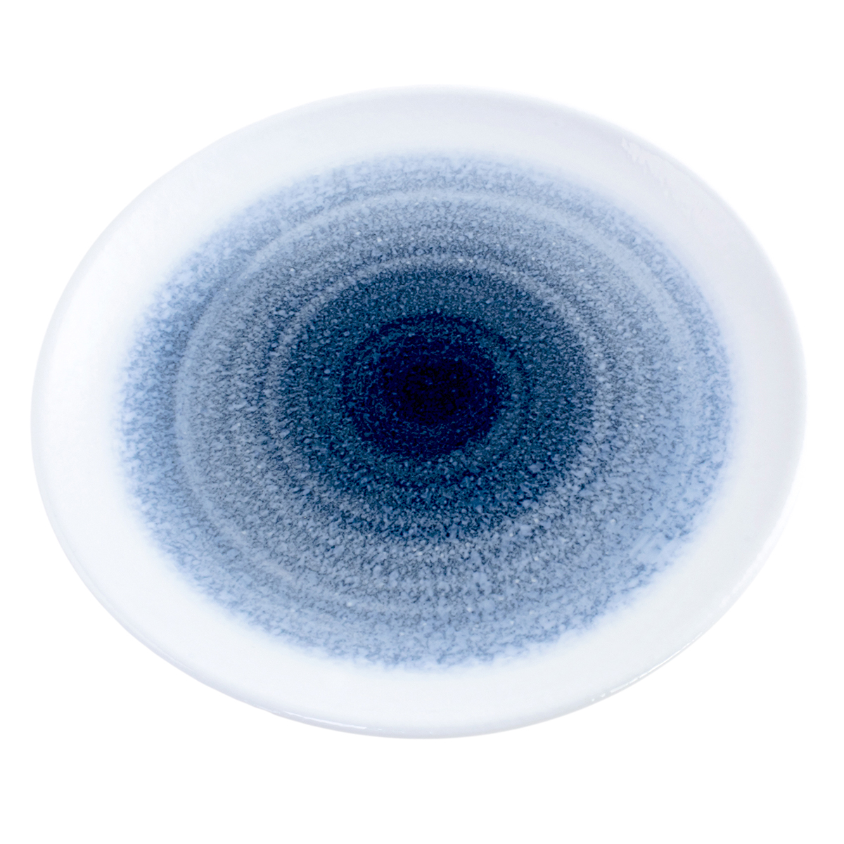 Shallow Reactive Scandi Dessert Plate, 21cm, Blue