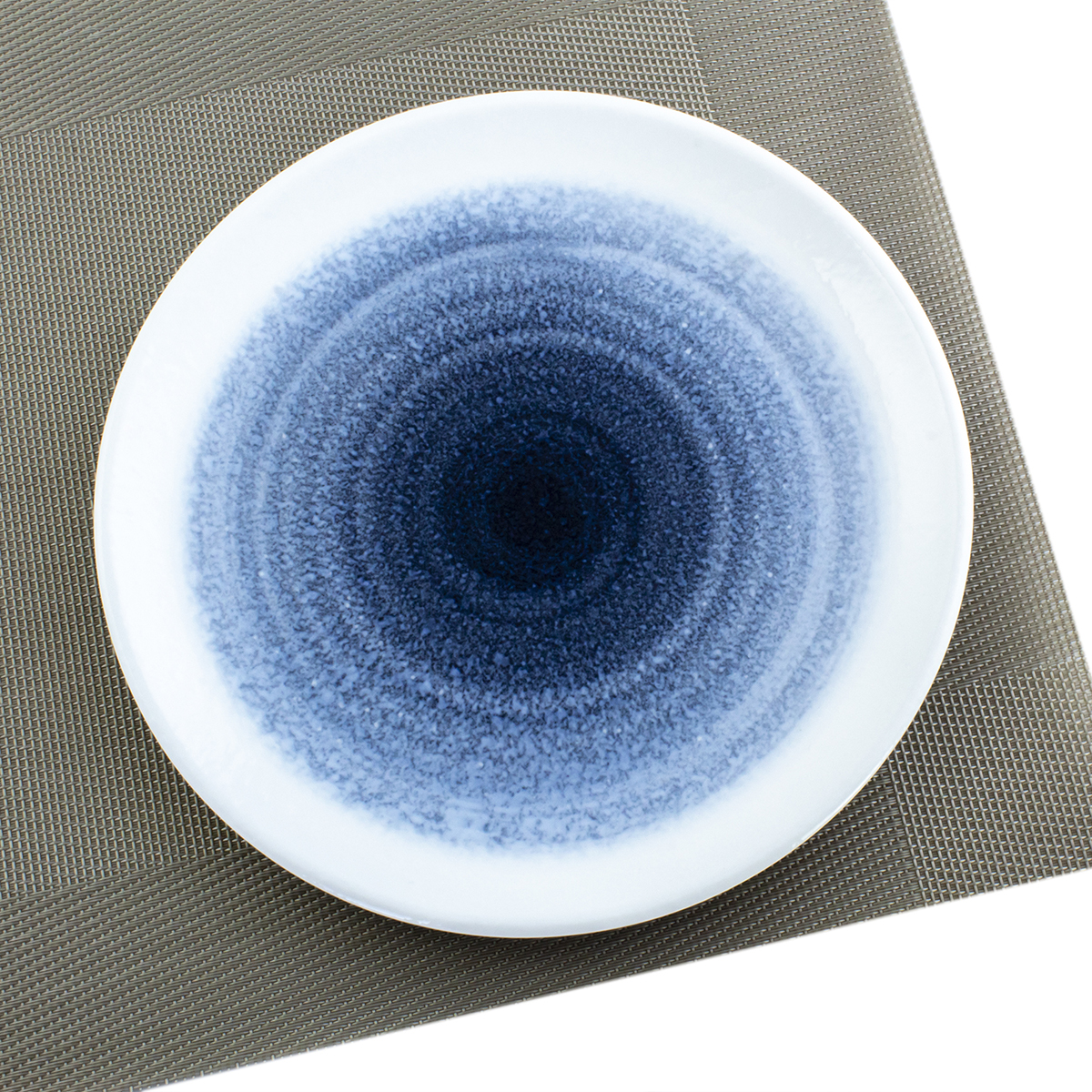 Shallow Reactive Scandi Dessert Plate, 21cm, Blue - Image 2