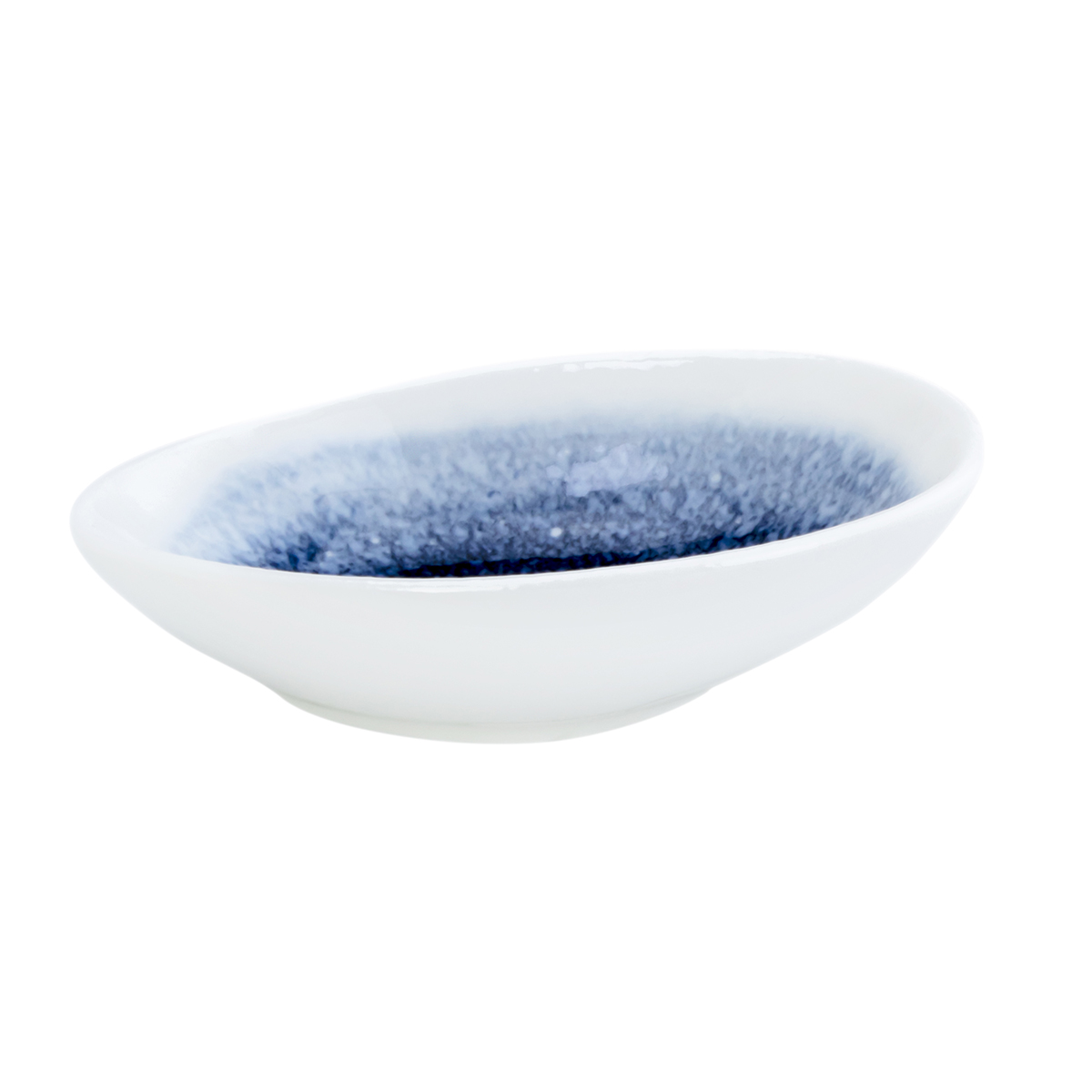 Shallow Reactive Scandi Snack Plate, 11cm, Blue
