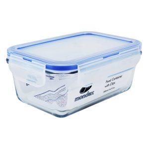 Mondex Rectangle Food Storage with Blue Lid, 500ml