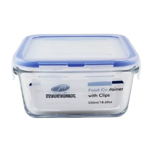 Mondex Square Food Storage with Blue Lid, 550ml