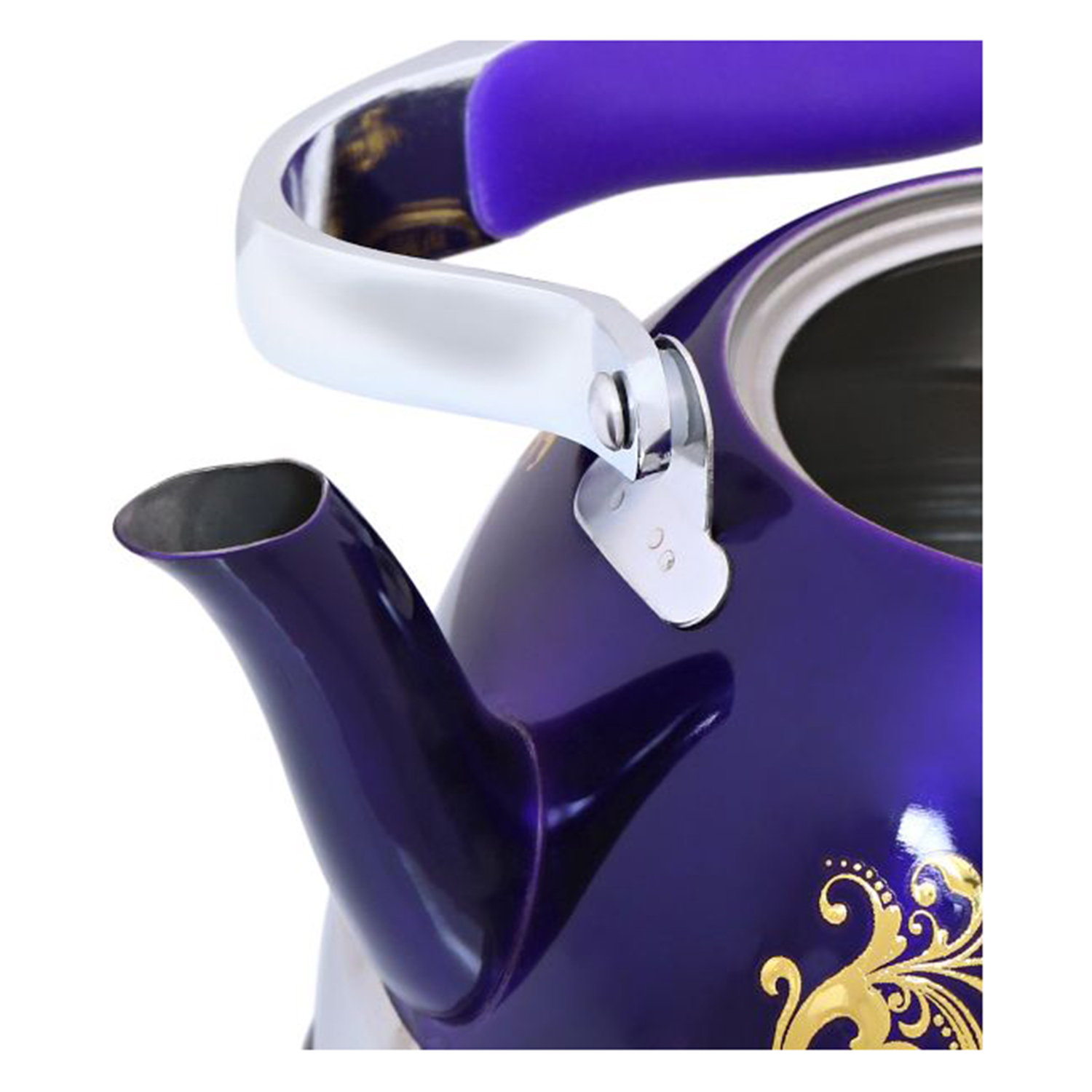 Cairo Stainless Steel Tea Kettle, 1 Liter, Flower Design - Image 4