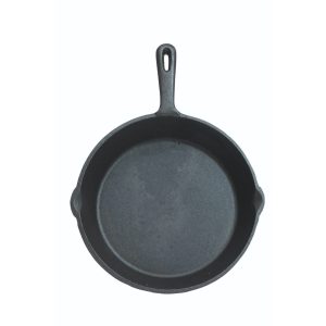 KitchenCraft Deluxe Cast Iron Grill Pan Round Plain 24cm (9.5", Sleeved)