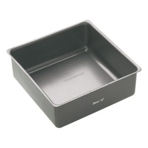 MasterClass Non-Stick Deep Loose Base Cake Pan Square 30cm (12 Inch, Sleeved)