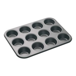 MasterClass Non-Stick Twelve Hole Deep Baking Pan (35x27cm, Sleeved)