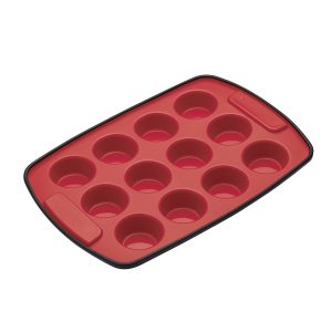 MasterClass Smart Silicone Flexible Twelve Hole Pan 29x20cm (11.5 x 8 Inch, Sleeved)