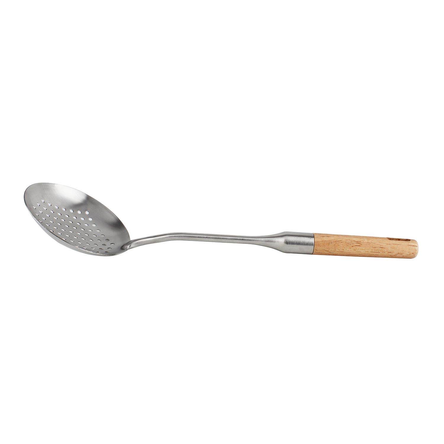 Berger Stainless Steel Skimmer with Rubber Wooden Handle - Image 3