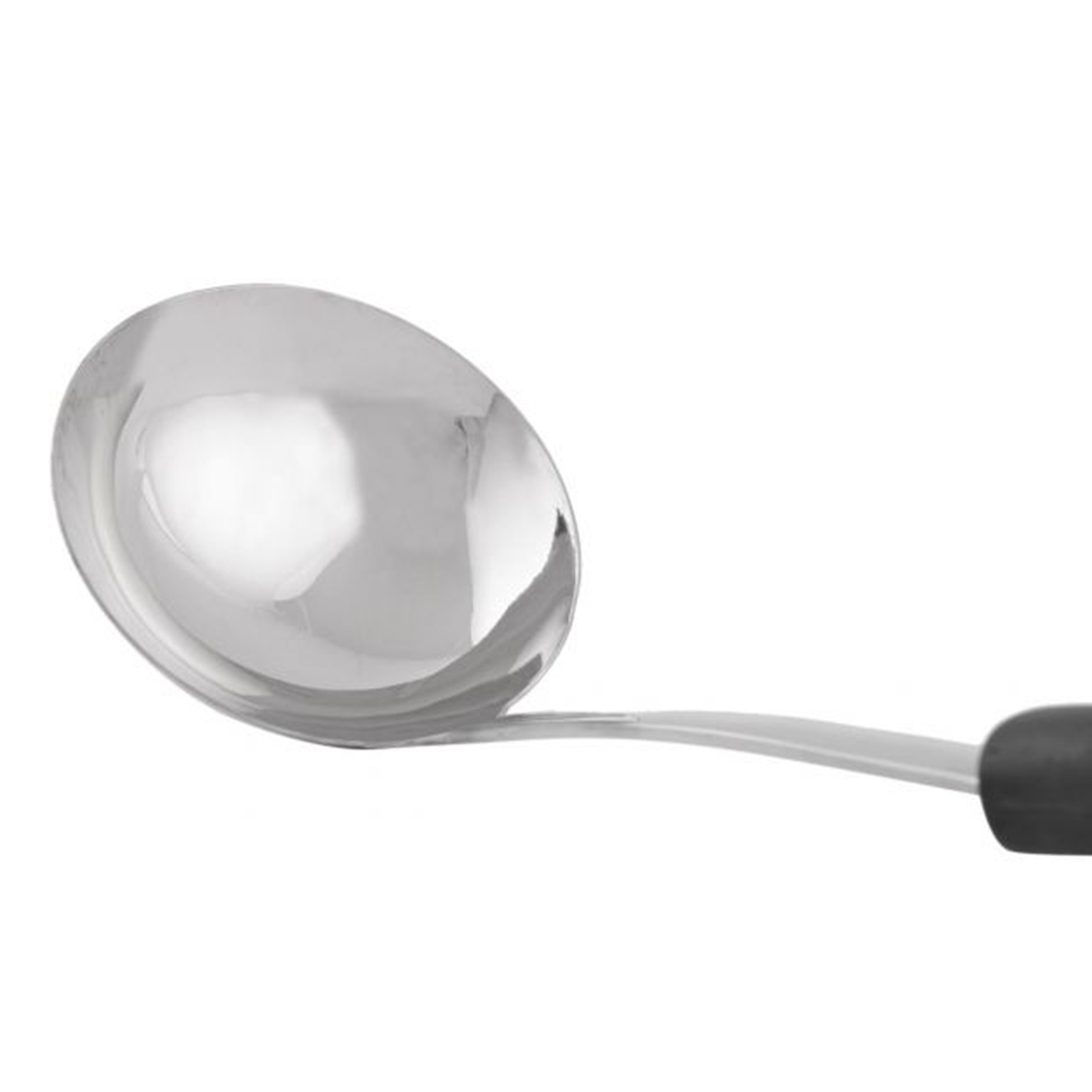 Berger Stainless Steel Soup Ladle Black Handle - Image 3