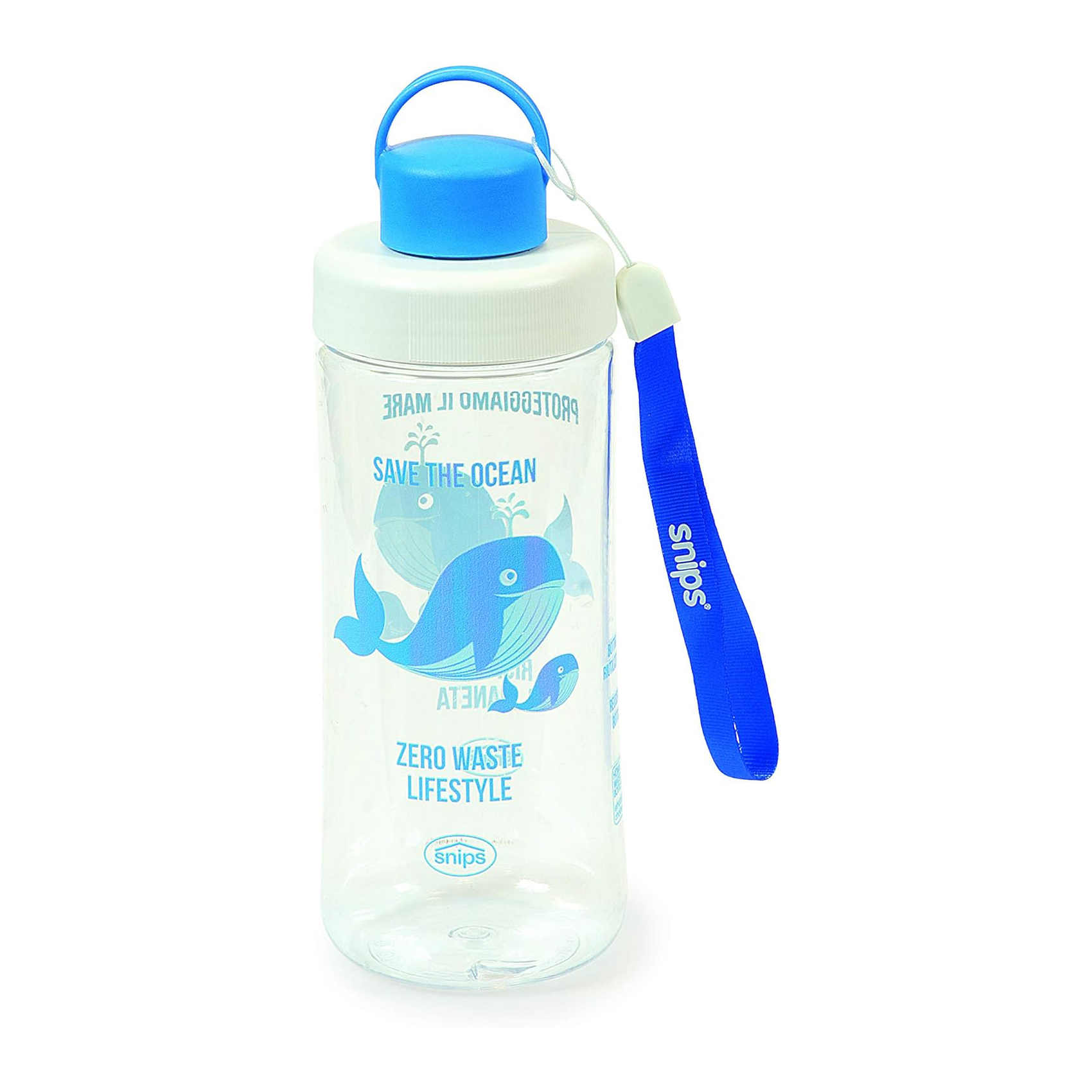 Snips Tritan Decorated Water Bottle, 0.5 Liters, Whale