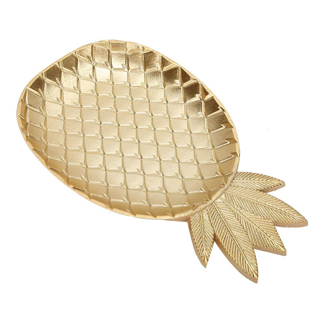 Kavsan Plastic Gold Pineapple Serving Plate - Image 3