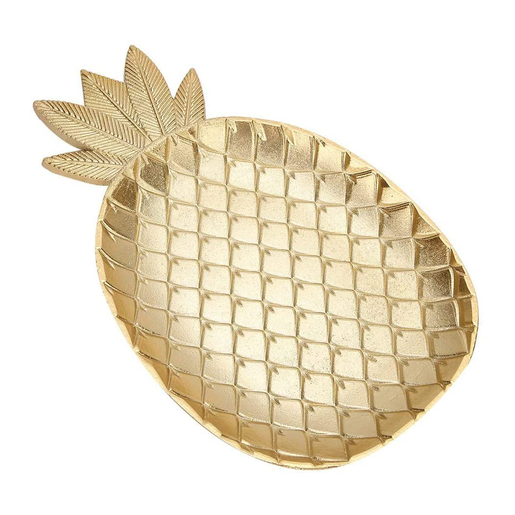 Kavsan Plastic Gold Pineapple Serving Plate