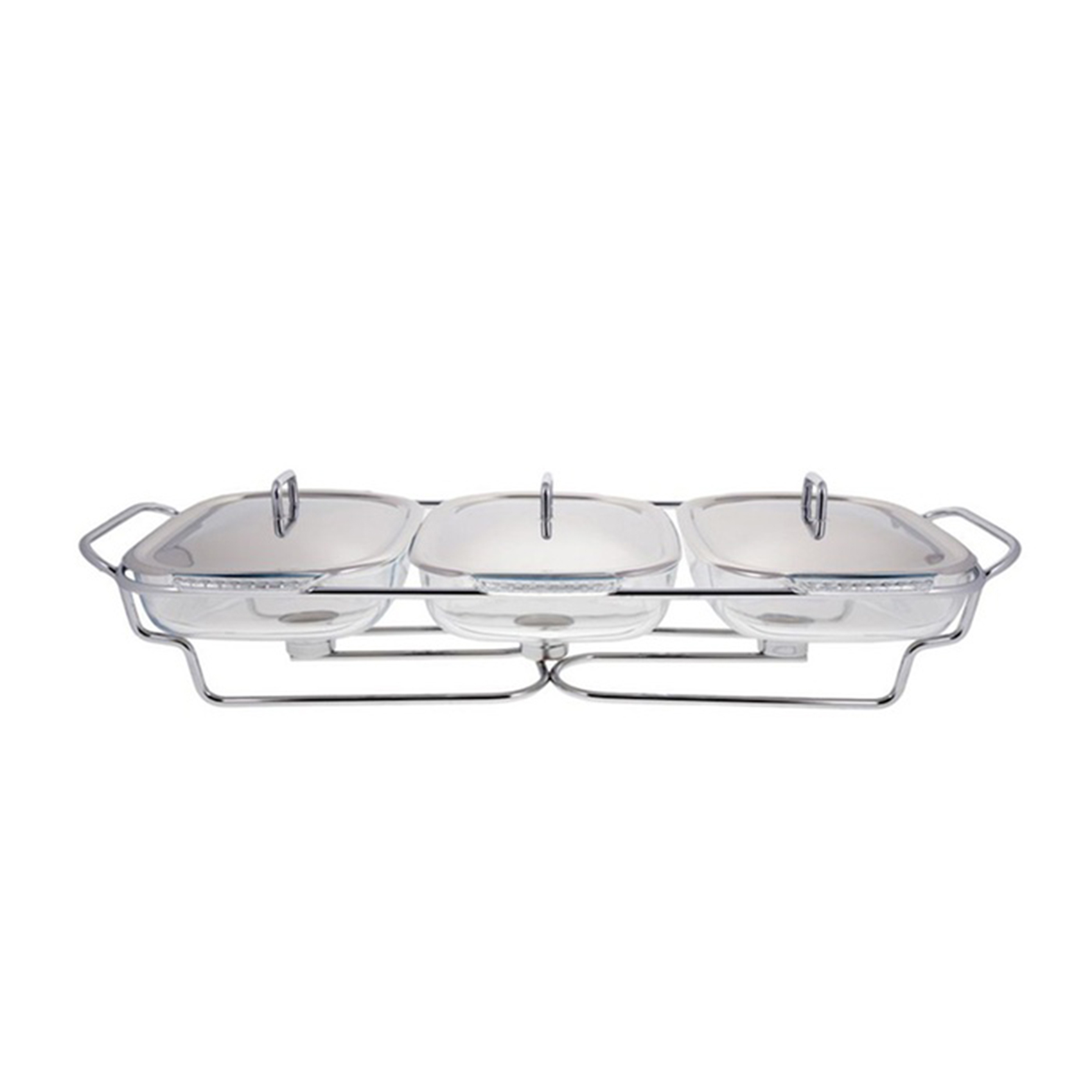 Chef Inox Food Warmer 3 Compartment with Glass Plate (799) - Image 2