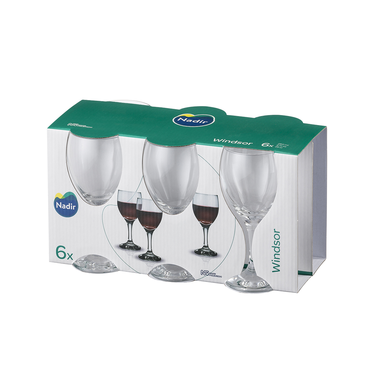 Nadir Windsor Red W Sleeve 6Set-6P 250Ml - Image 2