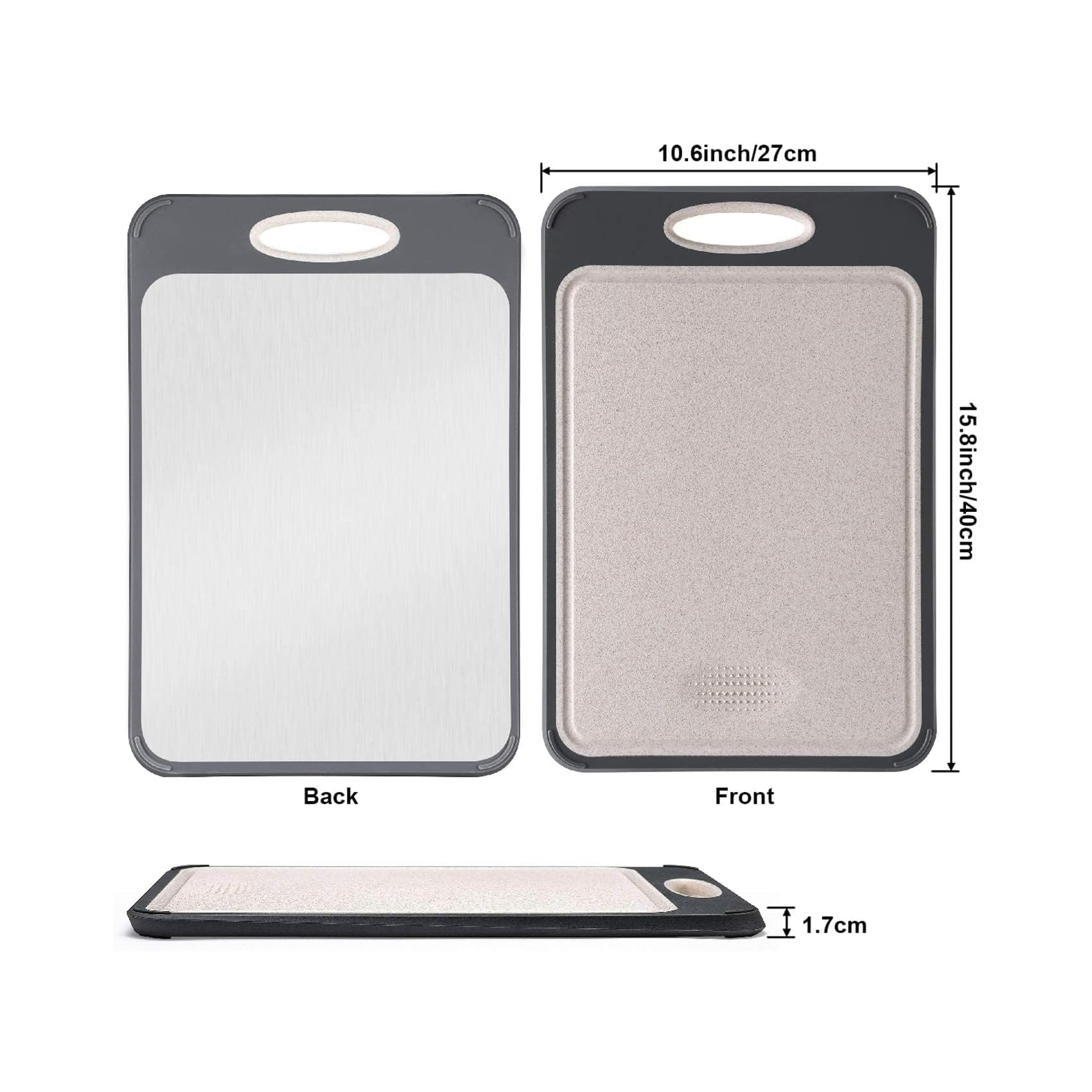 Cuisine Art Cutting Board, Large 16×11 316 Stainless Steel Cutting Board Kitchen - Image 15