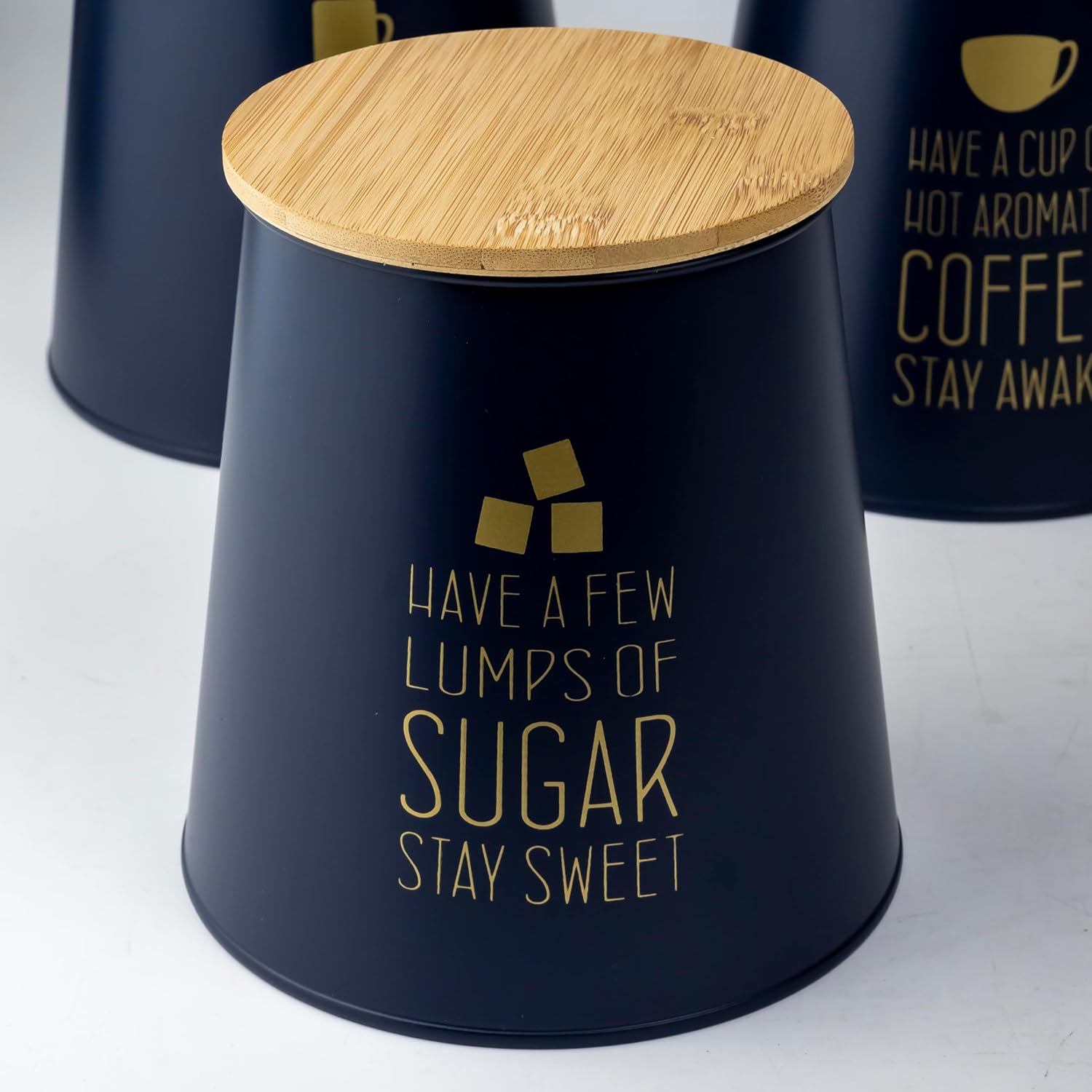 Cuisine Art Diva Sugar Canister-Navy Blue 10.7X14Xh14Cm - Image 3