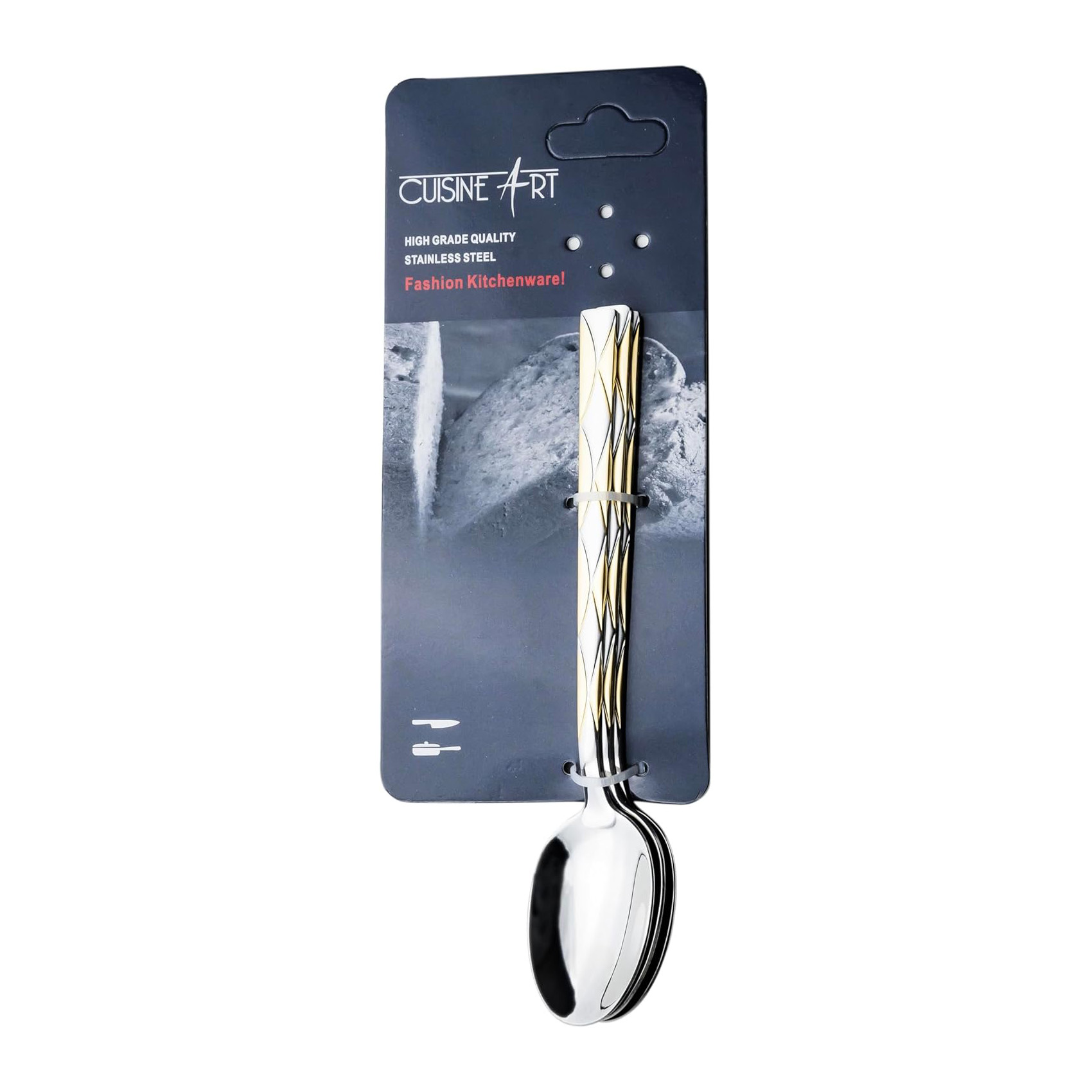 Cuisine Art 201 Stainless Steel Tea Spoon Set - 3 Pieces, Silver - Image 2