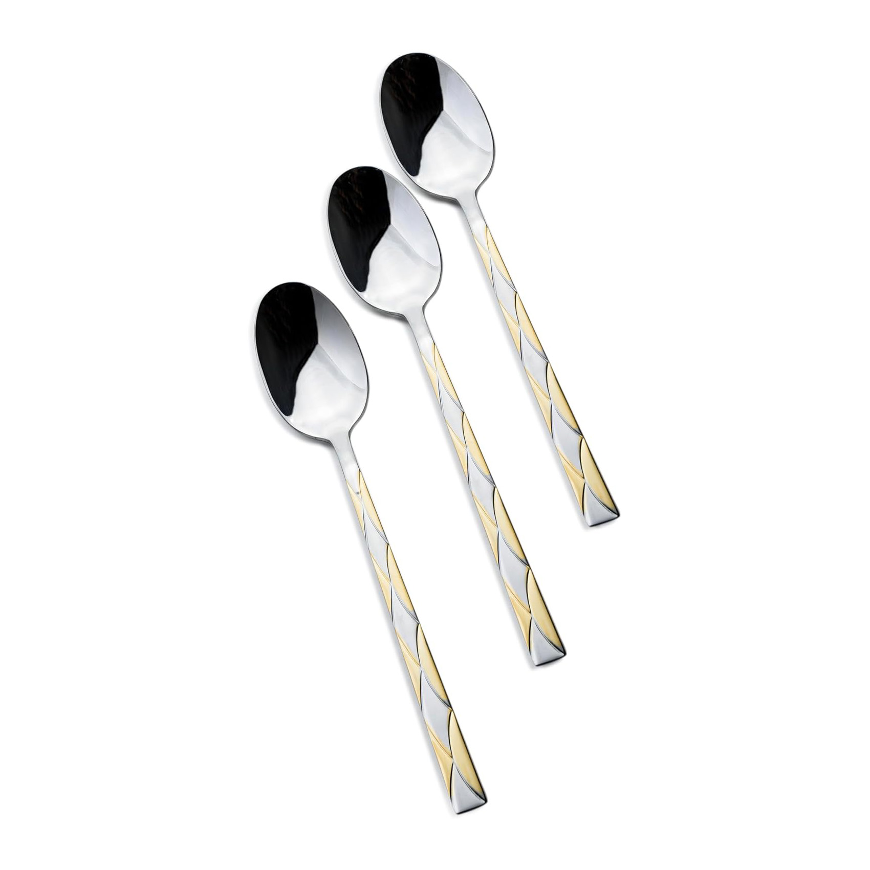 Cuisine Art 201 Stainless Steel Tea Spoon Set - 3 Pieces, Silver - Image 3