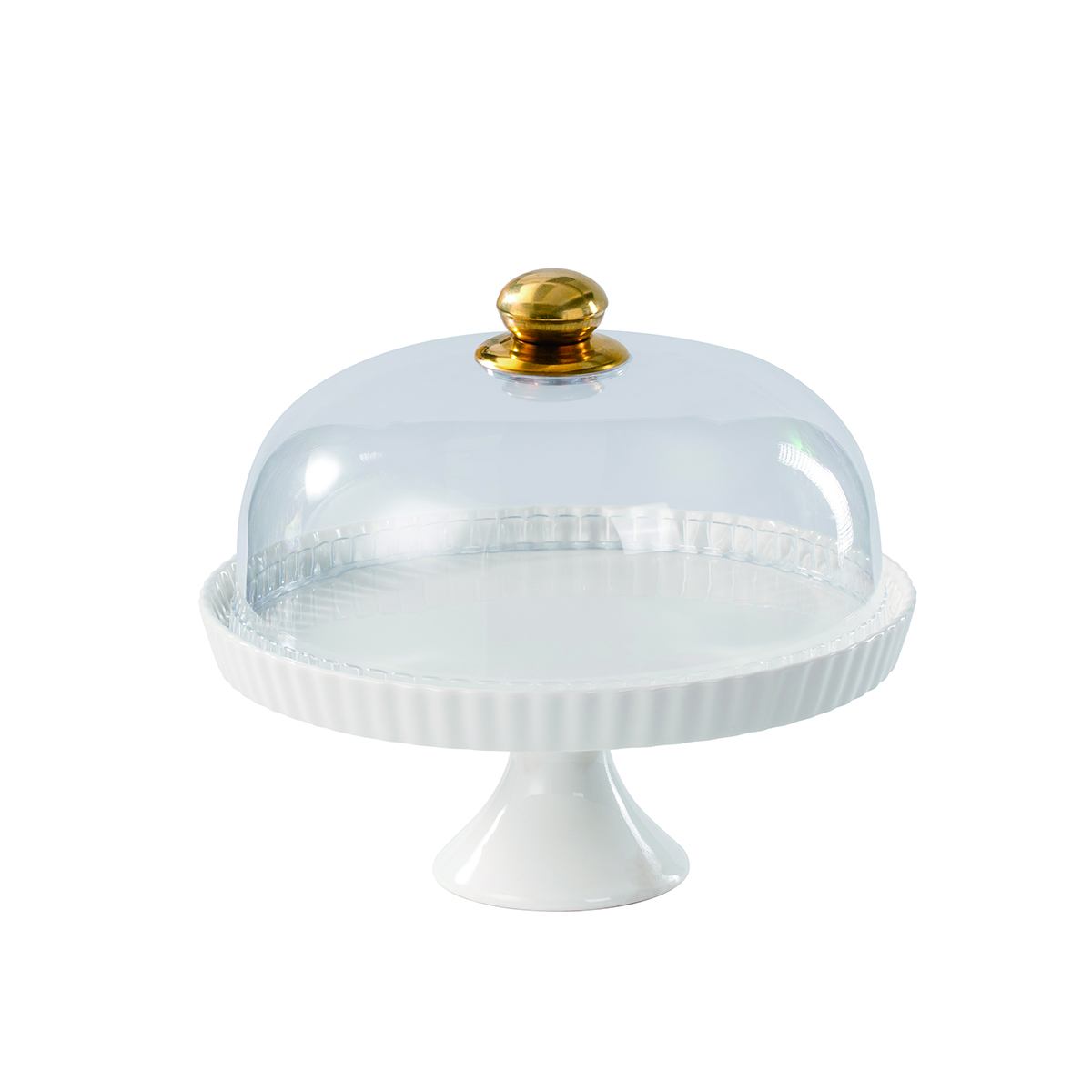 Shallow Cake Plate With Plastic Lid