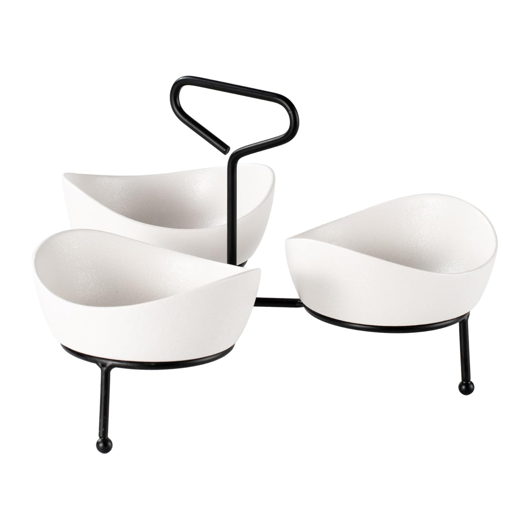 Shallow 3 Bowls Serving Set: 13Cm X 3- Black