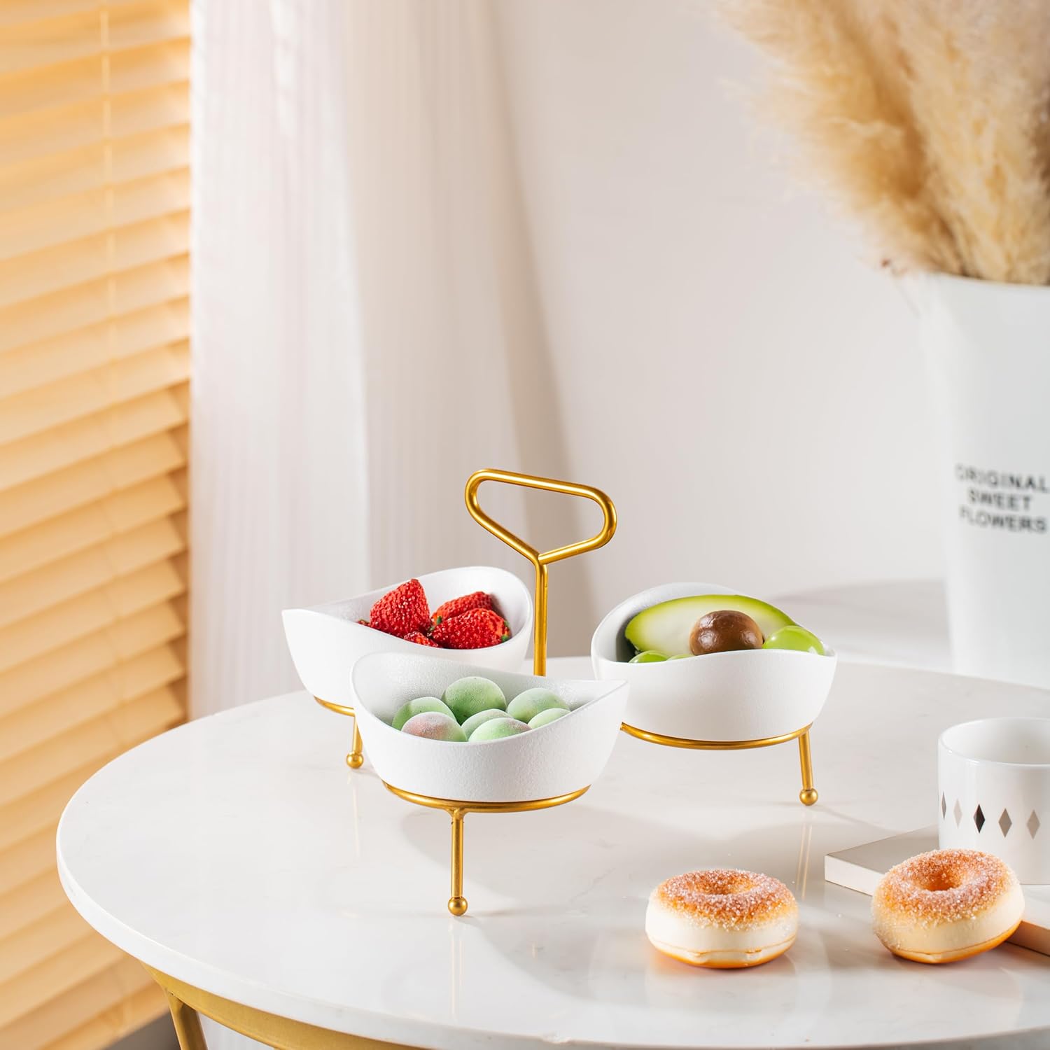 Shallow 3 Bowls Serving Set: 13Cm X 3- Gold - Image 2