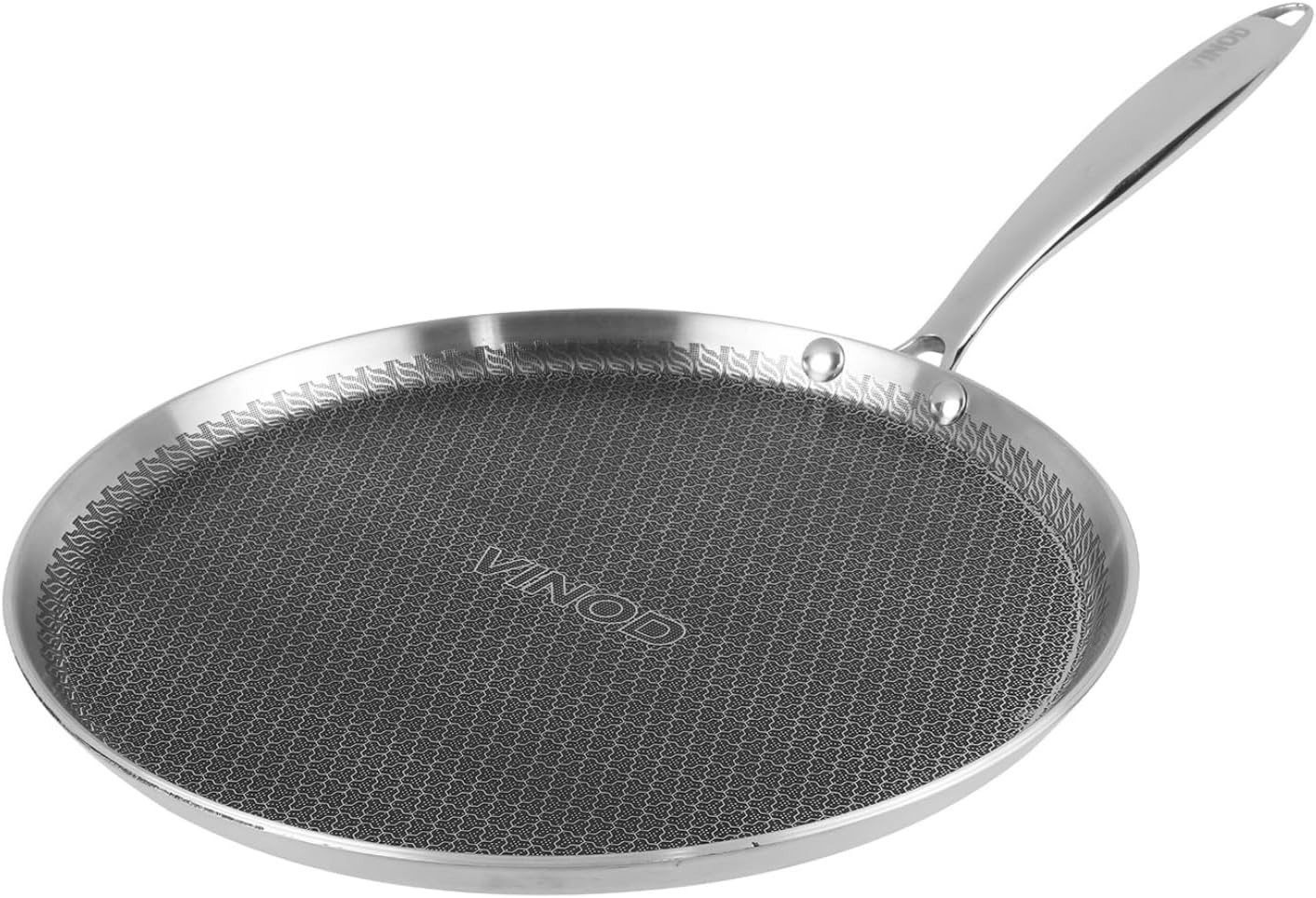 Vinod Platinum Triply Stainless Steel SAS Pro Dosa Tawa - 31 cm (Induction Friendly, 4mm Thick)