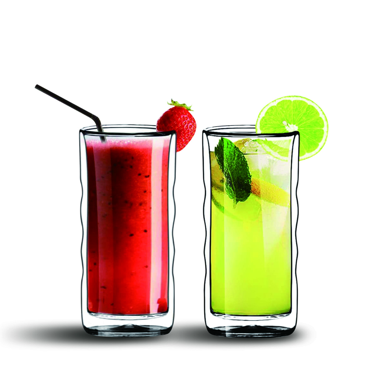 Cuisine Art Double Wall Glass Tall 2Pc St 450Ml