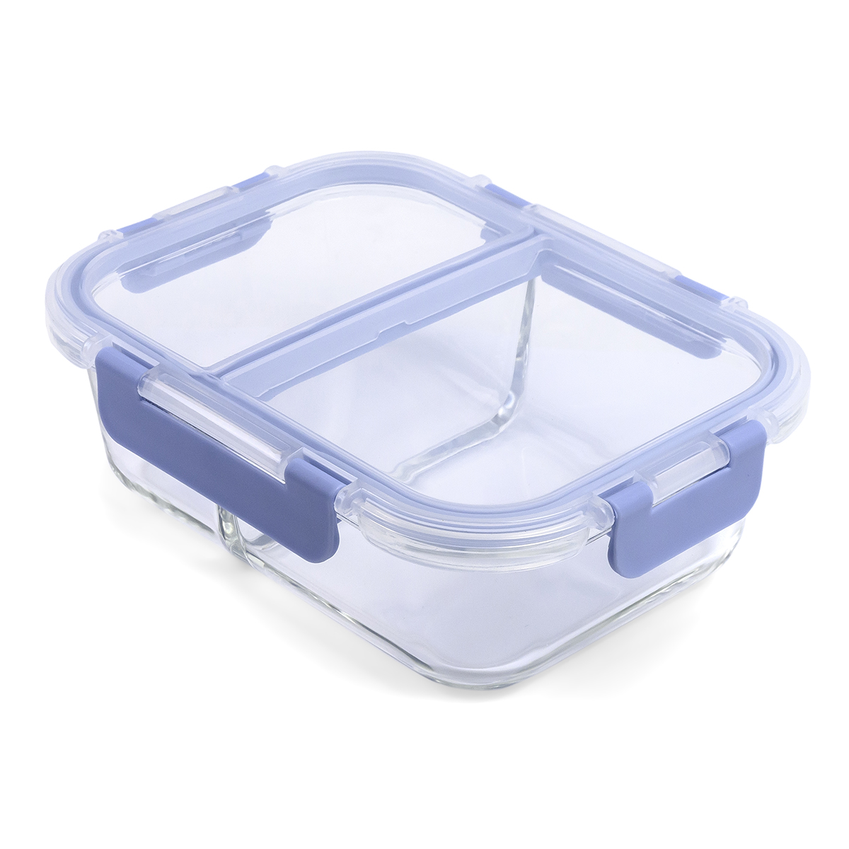 Cuisine Art High Borosilicate Glass 2 Compartment Food Saver with PP Lid, Transparent, 1000ml - Image 4