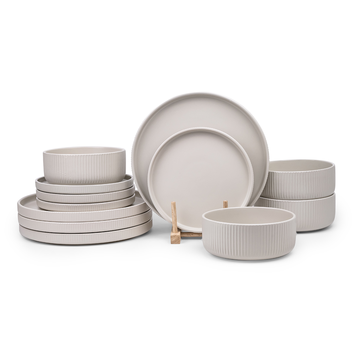 Cuisine Art REC 12-Piece Glazed Dinner Set - Cream