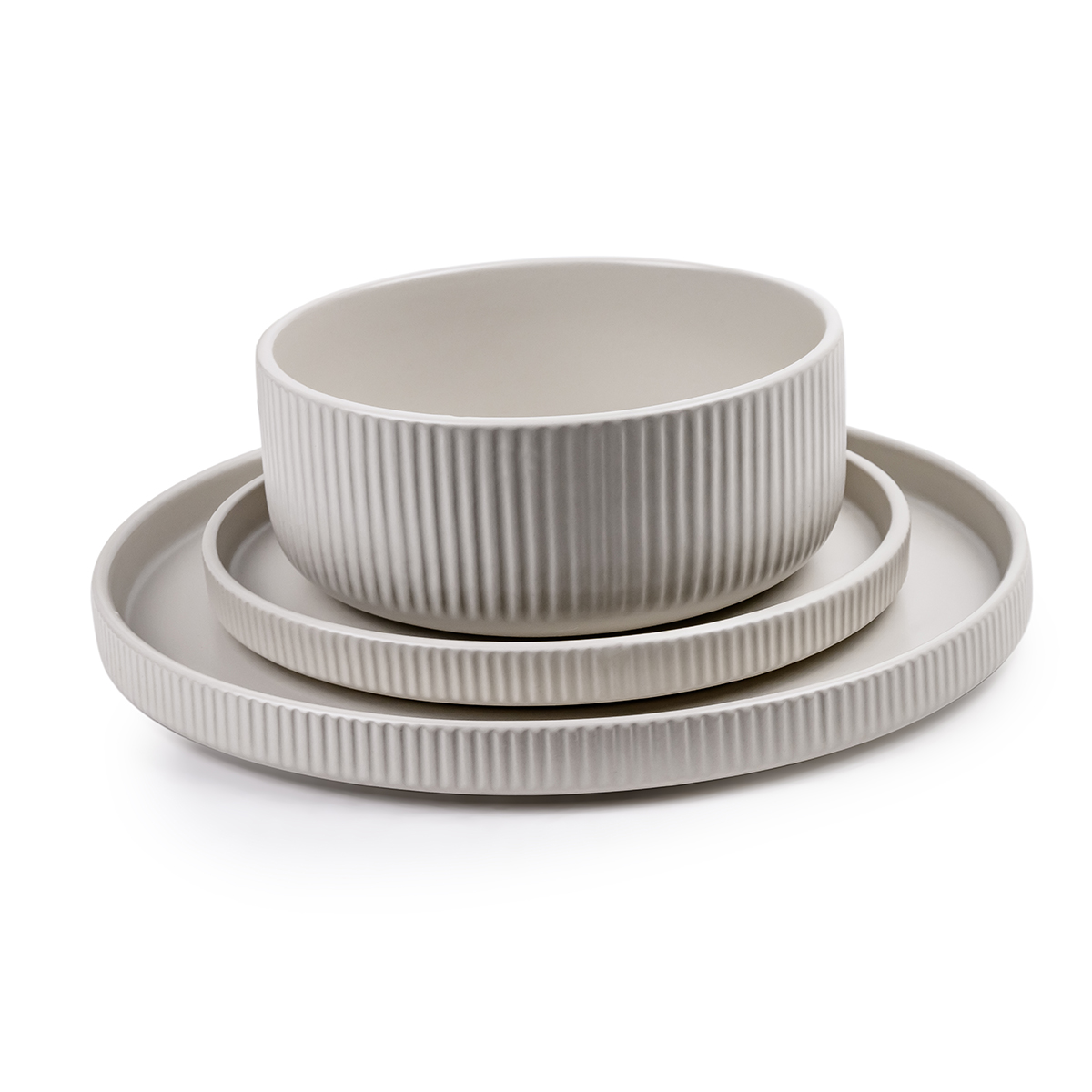 Cuisine Art REC 12-Piece Glazed Dinner Set - Cream - Image 5