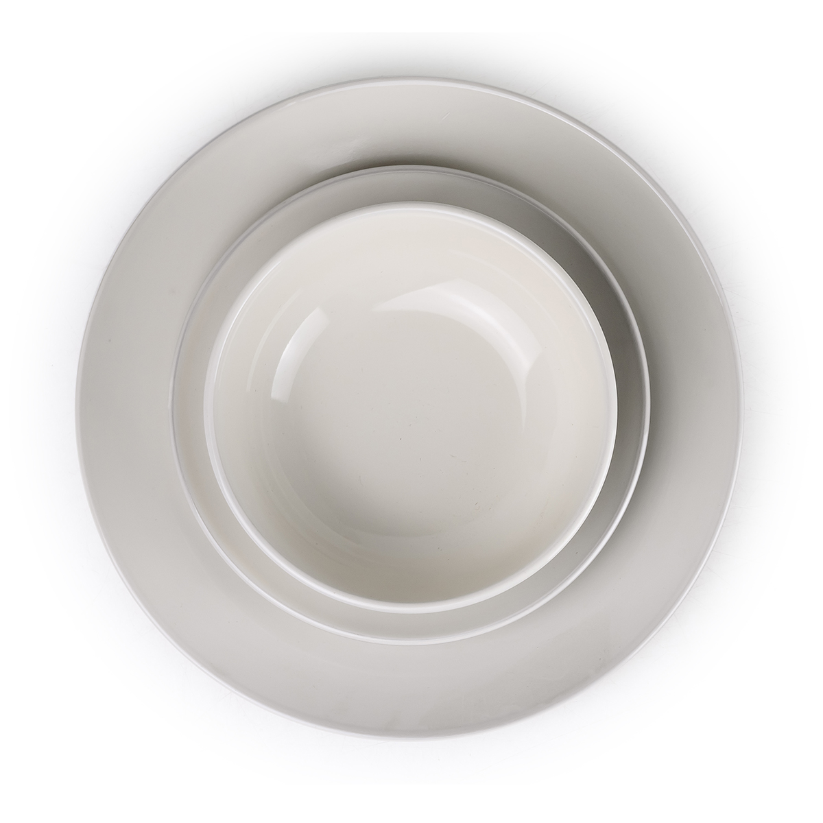 Cuisine Art HALA 12-Piece Stoneware Dinner Set - Cream - Image 6