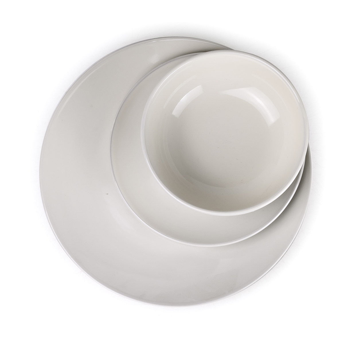 Cuisine Art HALA 12-Piece Stoneware Dinner Set - Cream - Image 5