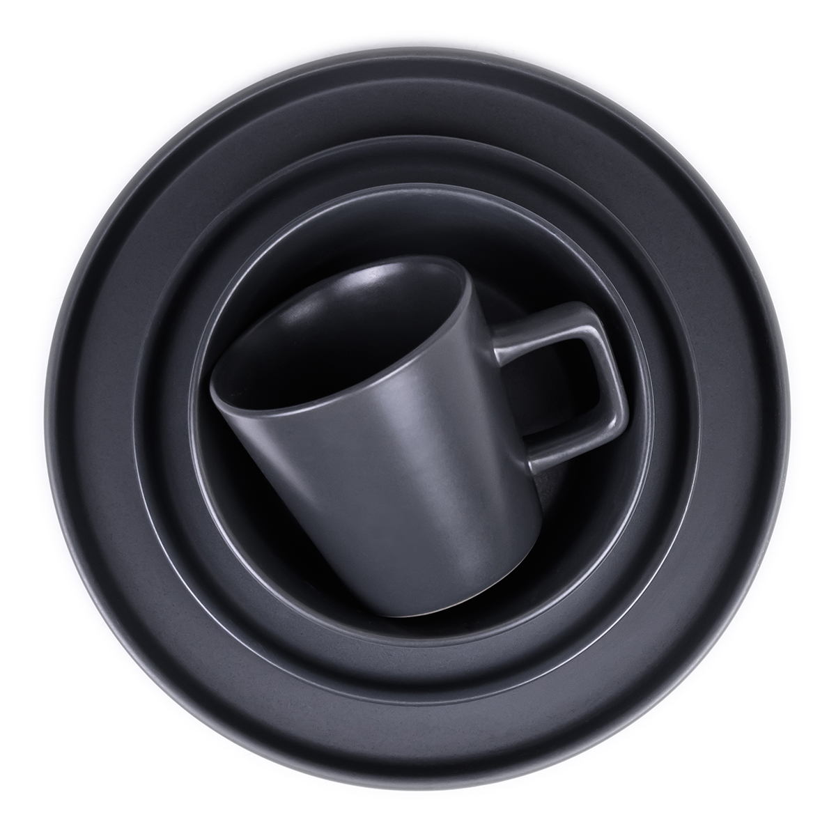 Cuisine Art SIRA 16-Piece Stoneware Dinner Set - Gray - Image 4