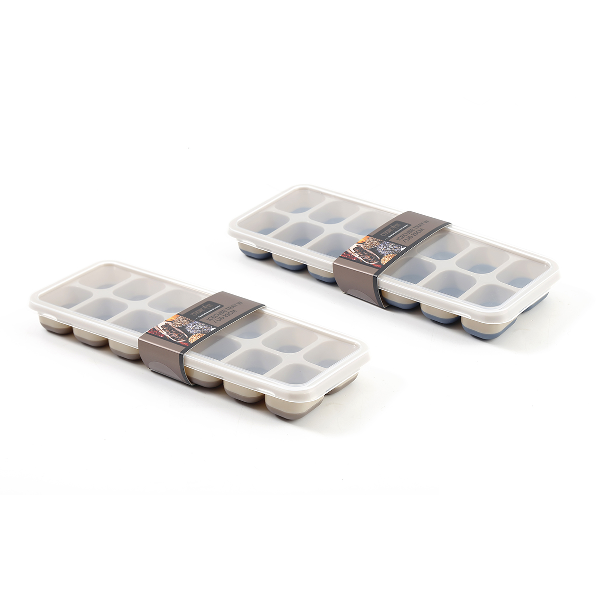 Cuisine Art Thermoplastic Rubber (TPR) and Polypropylene Ice Cube Tray with Lid, 25cm