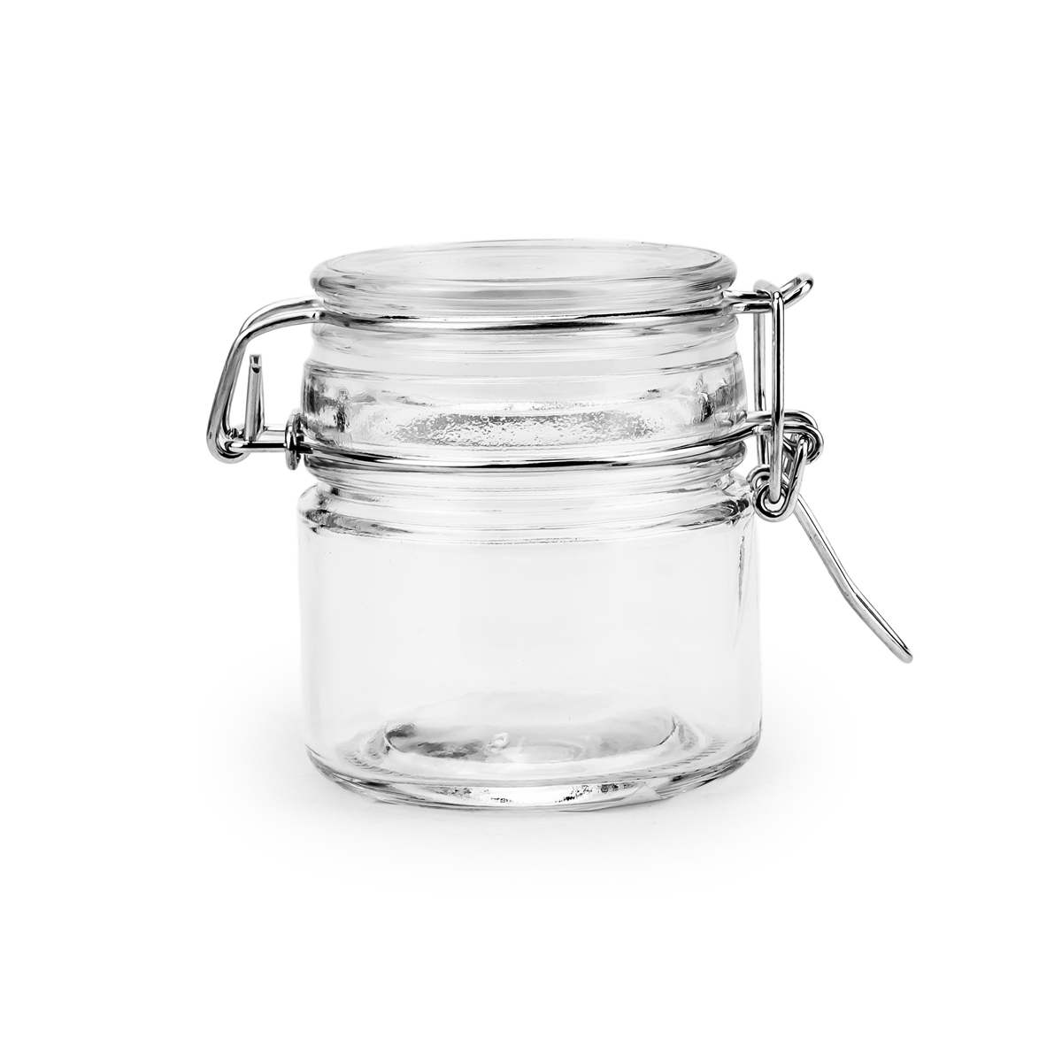 Cuisine Art Soda Lime Glass Jar with Clip, 110ml, Transparent