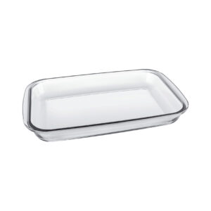 MARINEX Medium Rectangular Glass Roaster 2.2L-Durable Heat-Resistant Glass Bakeware Dish | Transparent Oven-Safe Roasting