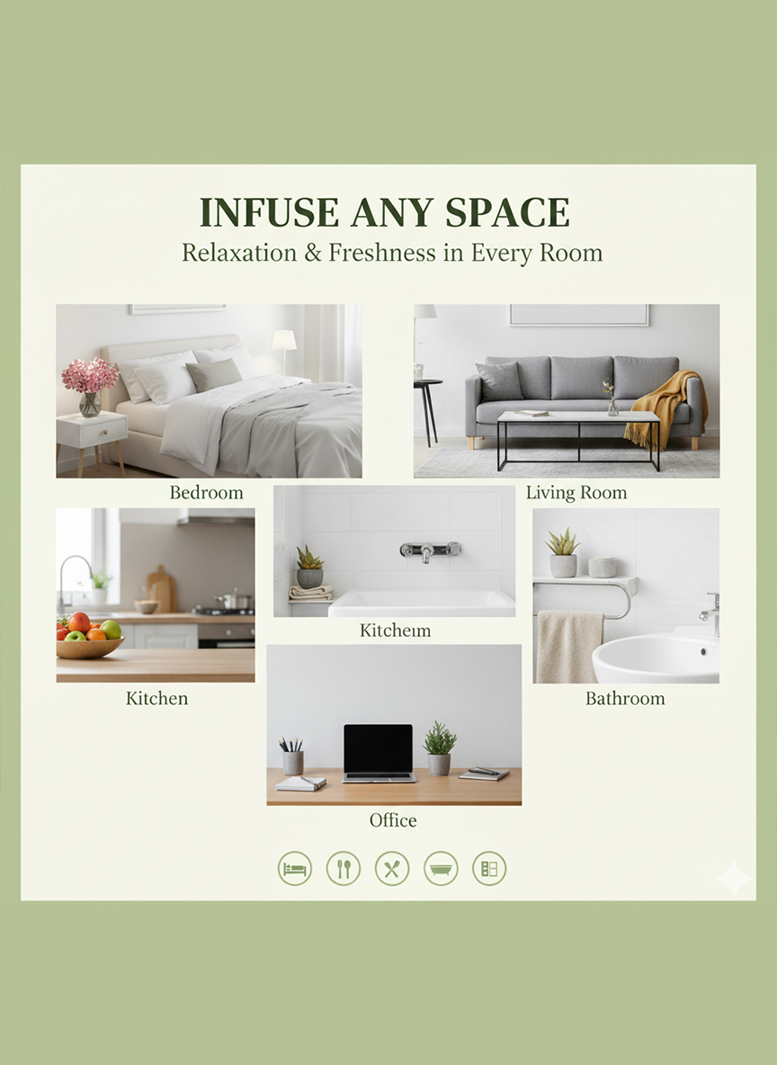 Mikaromas Reed Diffuser - Green Tea & Lemon Fragrance, 95ml|Long-Lasting Aromatic Reed Diffuser Set for Home, Office&Spa|Refreshing Citrus&Herbal Essential Oil Blend for Calm,Clean&Energizing Ambience - Image 7