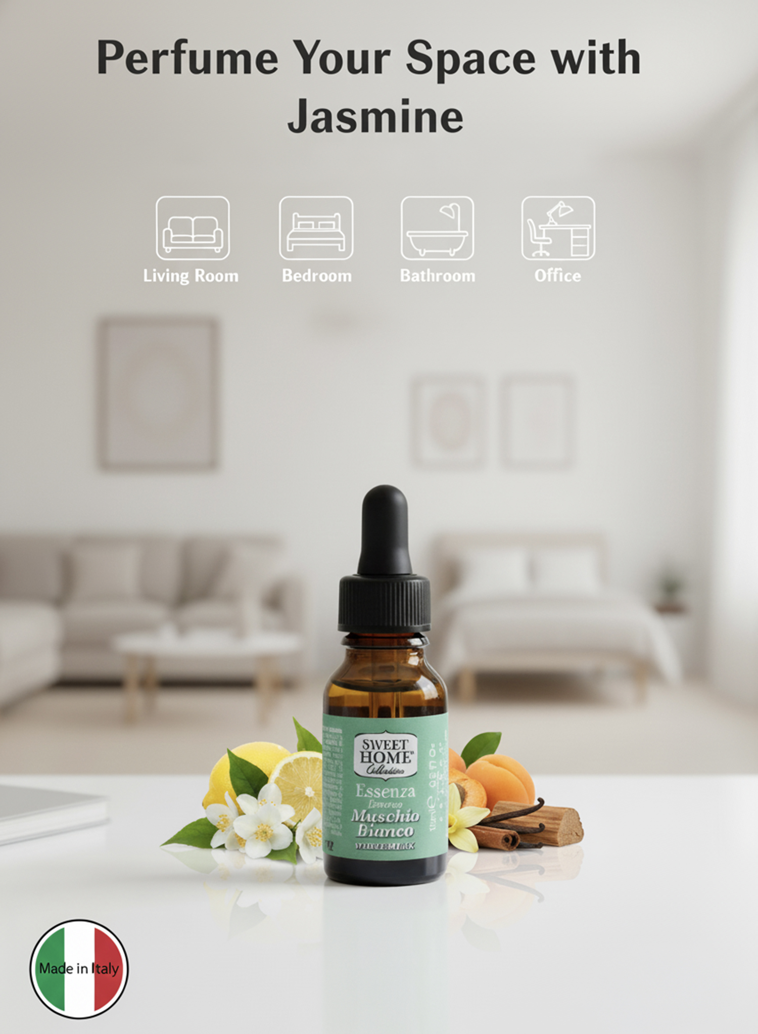 Sweet Home Essences Jasmine Fragrance Oil, 15ml | Long-Lasting Floral Aroma for Home, Office & Diffusers | Pure, Romantic & Soothing Jasmine Scent for Relaxation, Freshness & Aromatherapy - Image 2