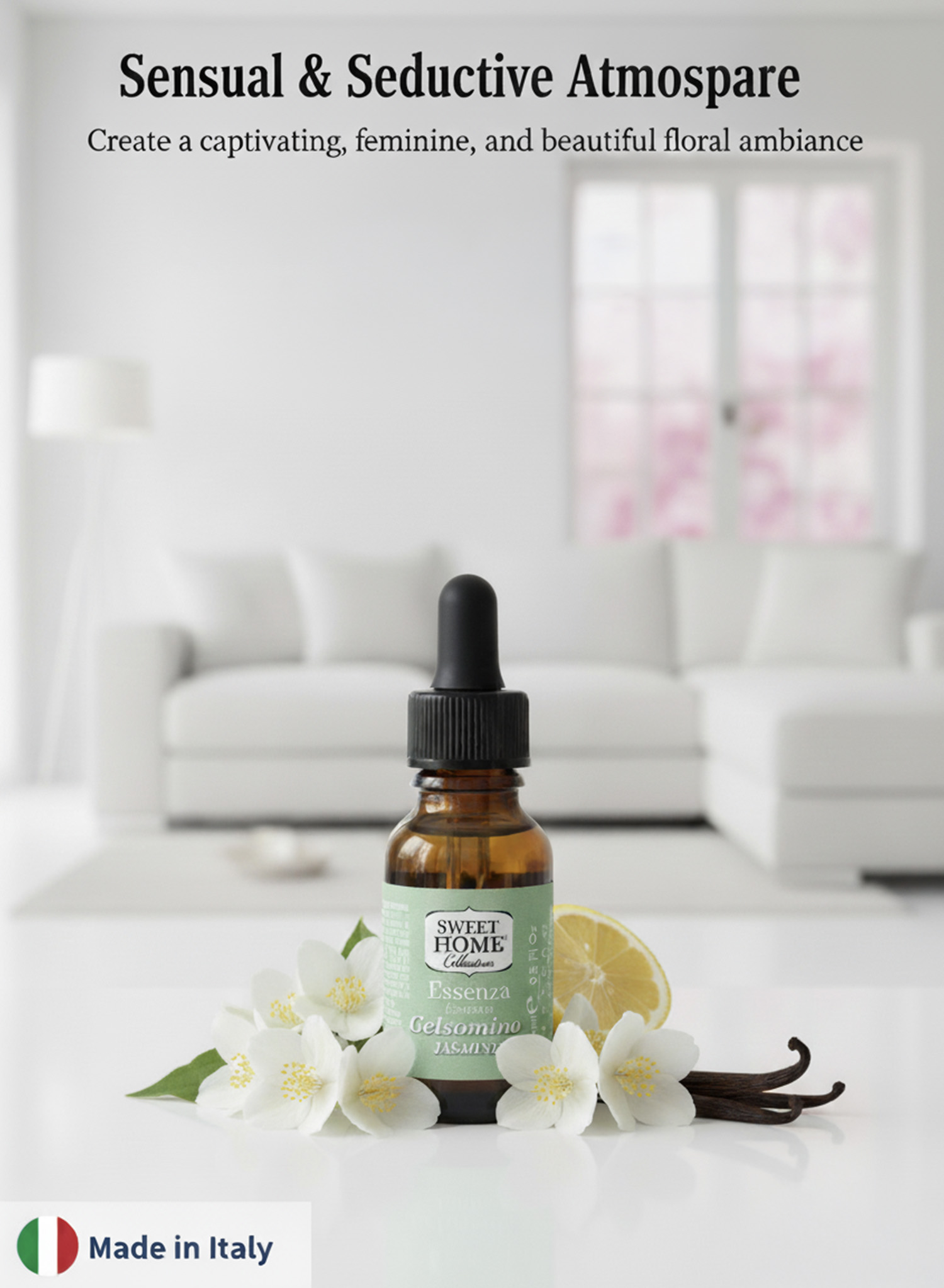 Sweet Home Essences Jasmine Fragrance Oil, 15ml | Long-Lasting Floral Aroma for Home, Office & Diffusers | Pure, Romantic & Soothing Jasmine Scent for Relaxation, Freshness & Aromatherapy - Image 3