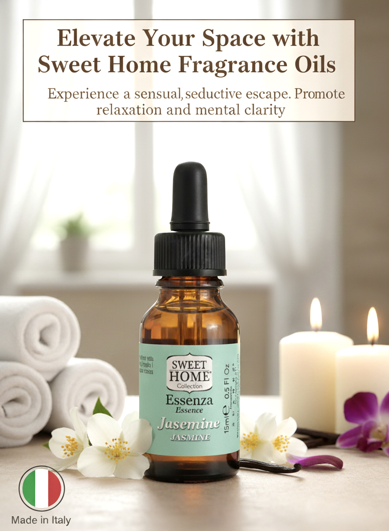 Sweet Home Essences Jasmine Fragrance Oil, 15ml | Long-Lasting Floral Aroma for Home, Office & Diffusers | Pure, Romantic & Soothing Jasmine Scent for Relaxation, Freshness & Aromatherapy - Image 7