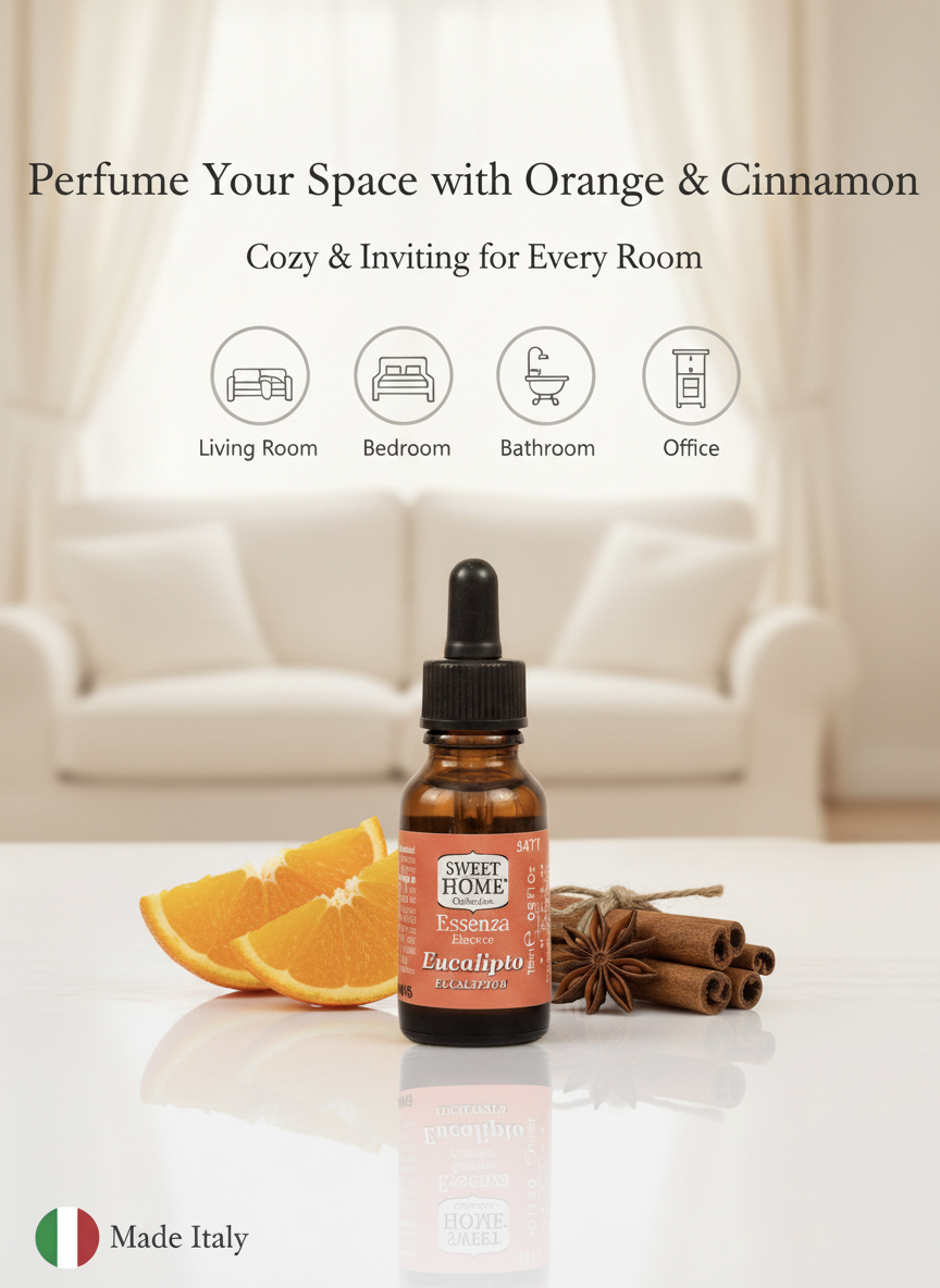 Sweet Home Essences Orange & Cinnamon Fragrance Oil, 15ml | Warm Citrus-Spice Aroma for Diffusers, Candles & Home Fragrance | Energizing, Cozy Blend for Festive, Inviting & Uplifting Ambience - Image 2