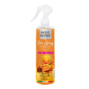 Sweet Home Deo Spray  Orange & Cinnamon, 250ml | Long-Lasting Room & Fabric Freshener | Warm, Spicy & Citrus Aroma for Home, Bedroom & Living Spaces | Inviting & Festive Scent