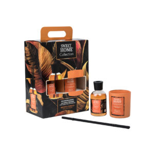 Sweet Home Ambient Fragrance 100ml + Glass Candle 280g (Orange & Cinnamon) | Warm & Inviting Home Fragrance Combo | Long-Lasting Aromatic Experience | Elegant Gift for Home & Office
