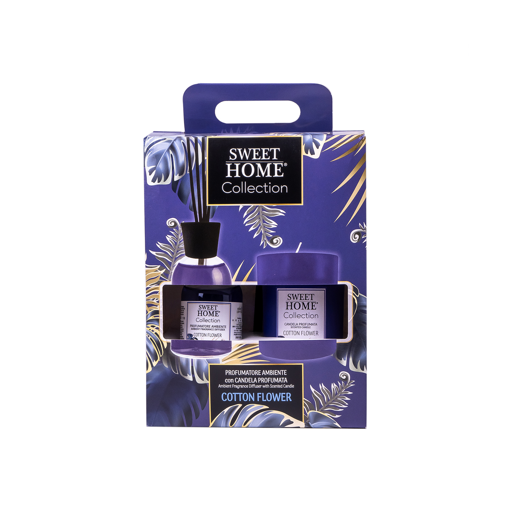 Sweet Home Ambient Fragrance 100ml + Glass Candle 280g (Cotton Flower) | Soft & Fresh Home Fragrance Combo | Long-Lasting Aromatic Experience | Elegant Gift for Bedroom, Living Room & Office - Image 3