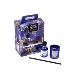 Sweet Home Ambient Fragrance 100ml + Glass Candle 280g (Cotton Flower) | Soft & Fresh Home Fragrance Combo | Long-Lasting Aromatic Experience | Elegant Gift for Bedroom, Living Room & Office